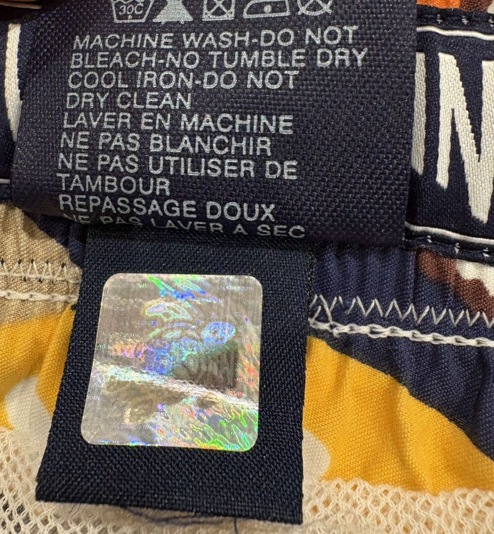 NWT VILEBREQUIN Swim Trunks Men's XXL-2XL Moorea Shorts Blue Orange Drawstring - Picture 10 of 16